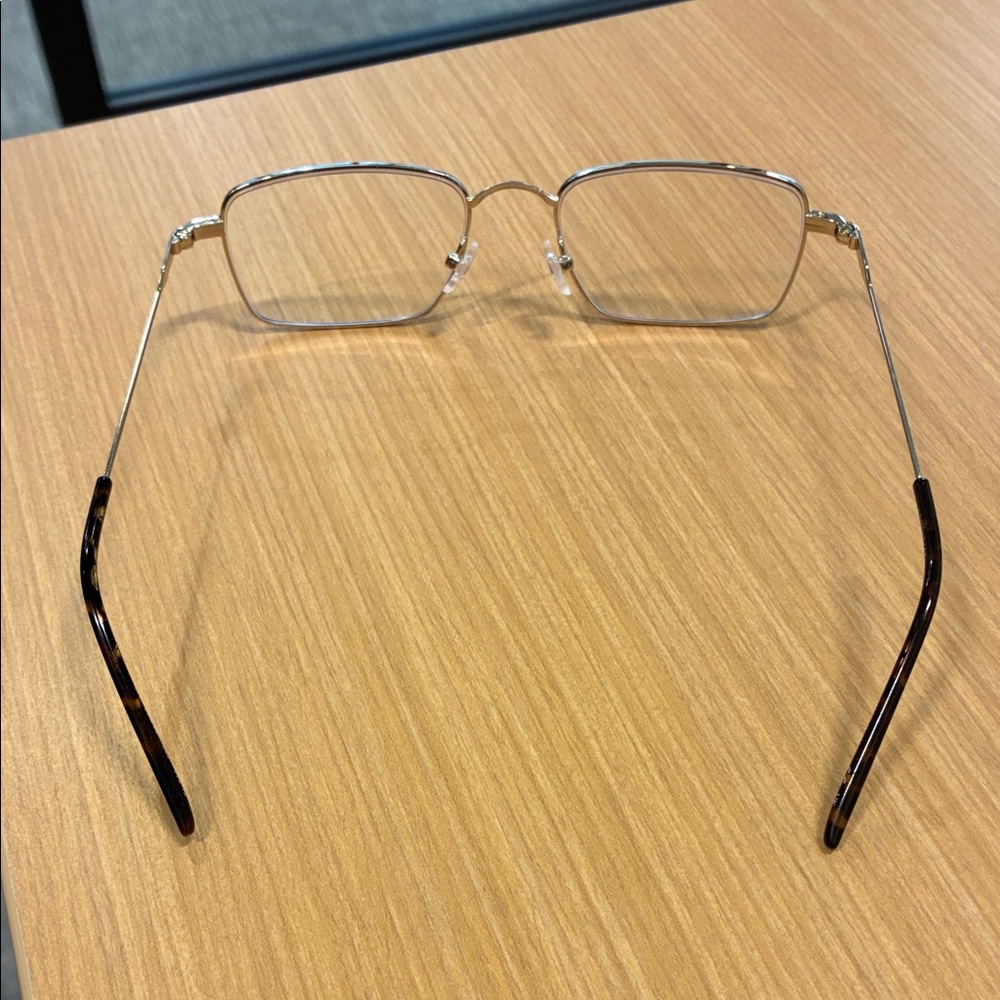 Saint Laurent Silver Rectangular Metal Frame Glas… - image 4